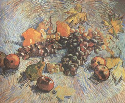 Vincent Van Gogh Still life with Grapes,Apples,Pear and Lemons (nn040 oil painting image